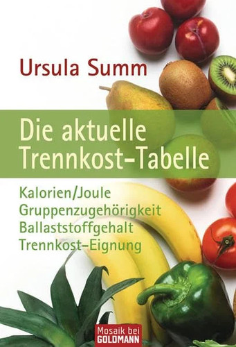 Die aktuelle trennkost - die, trennkost-tabelle